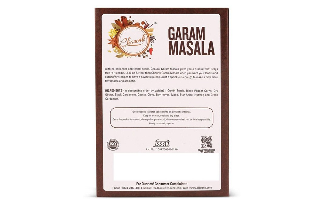 Chounk Garam Masala    Box  100 grams
